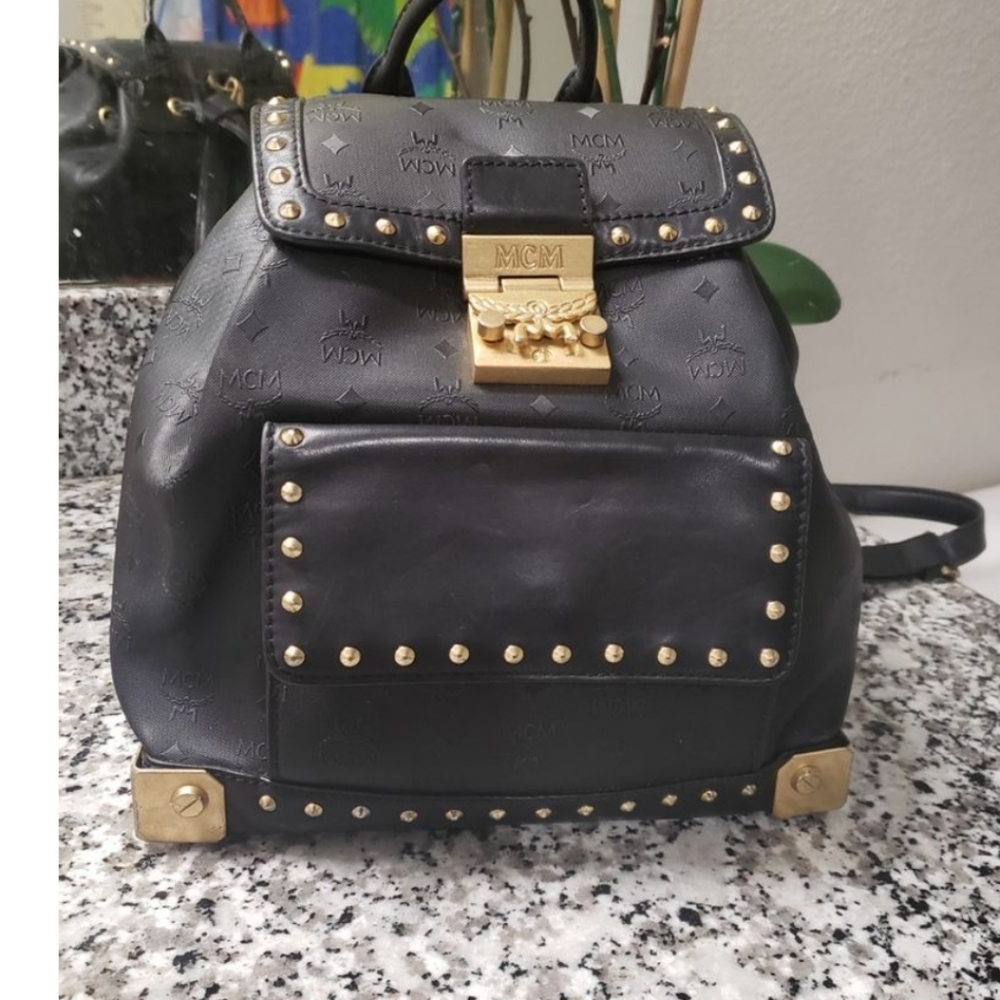 MCM small Berlin black backpack